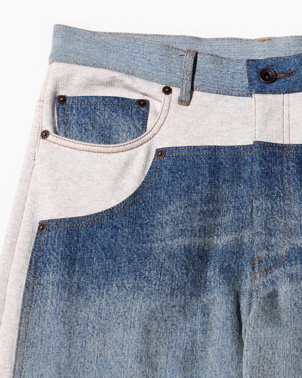 Anonymous Ism Denim Patched Sweat Pants KHOKI Oatmeal