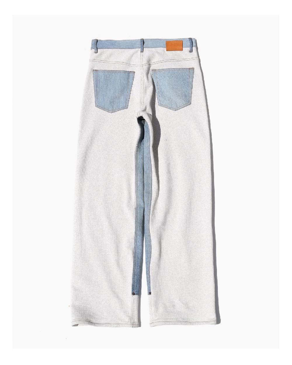 Anonymous Ism Denim Patched Sweat Pants KHOKI Oatmeal