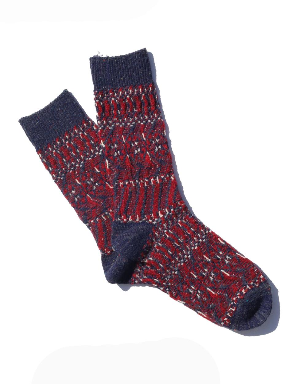 anonymous ism 【Exclusive Item】Tweed JQ Crew Socks Navy