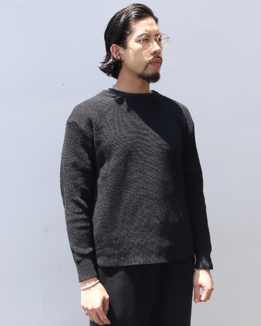 Anonymous Ism Fine Rib Crew Neck Anonymous Ism Apparel Black