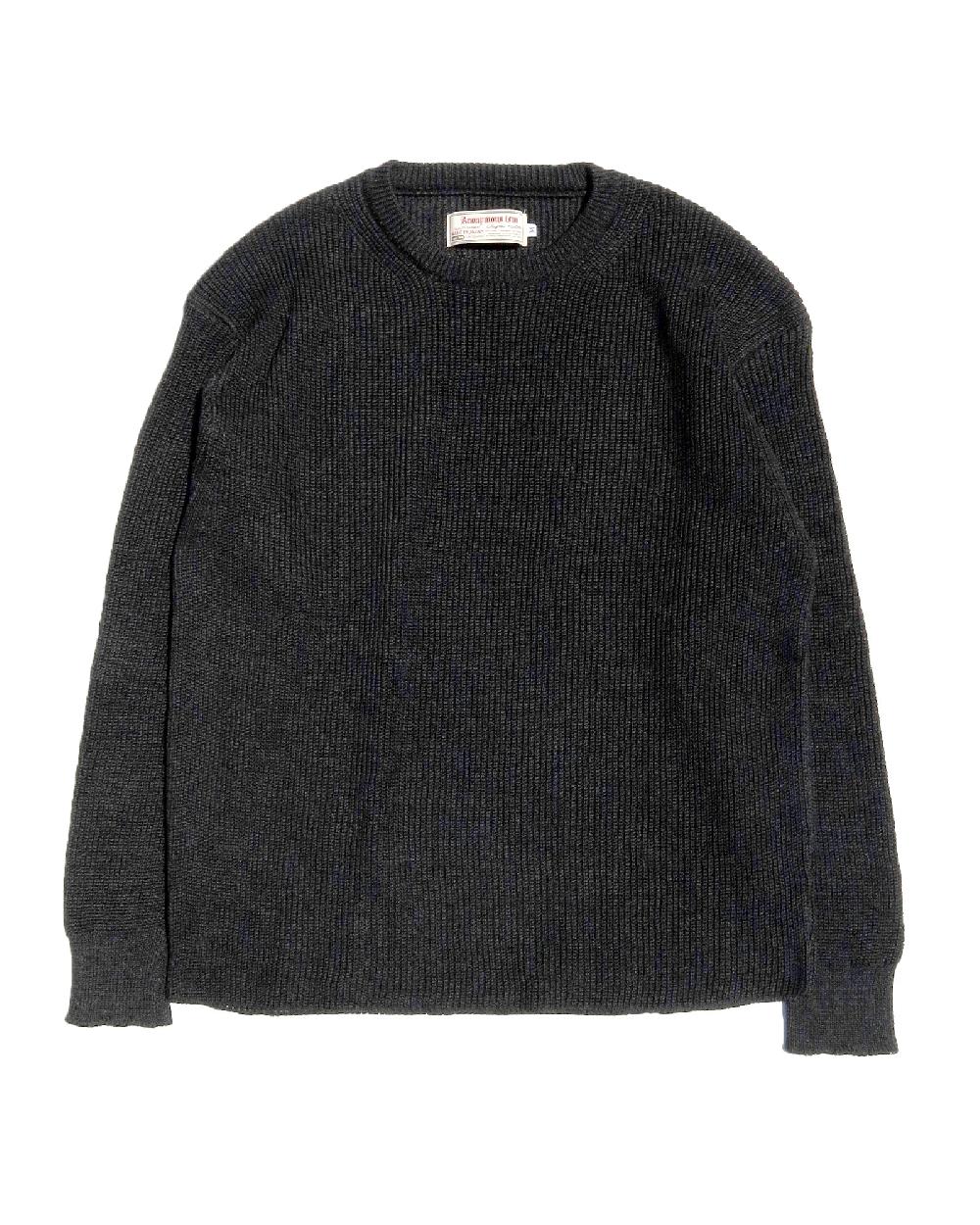 anonymous ism Fine Rib Crew Neck Anonymous Ism Apparel Black