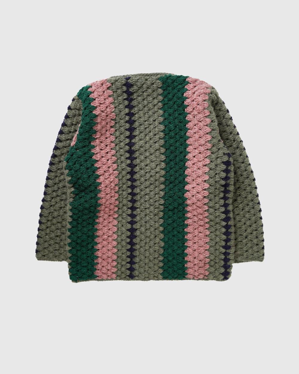 Anonymous Ism GOHEMP CROCHET Hand Knit Cardigan GOHEMP Green