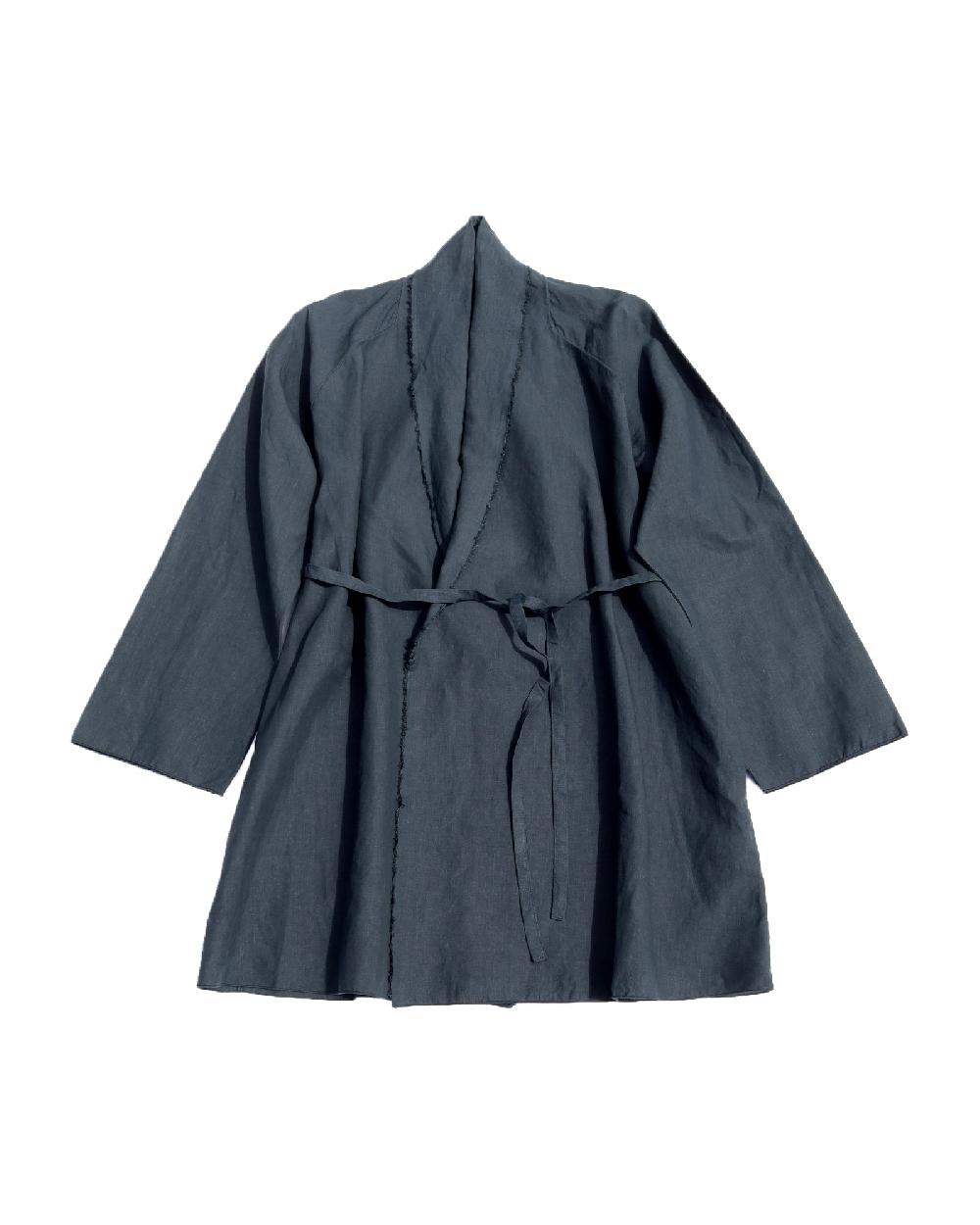 anonymous ism Hemp Haori Long Shirt Mittan Charcoal