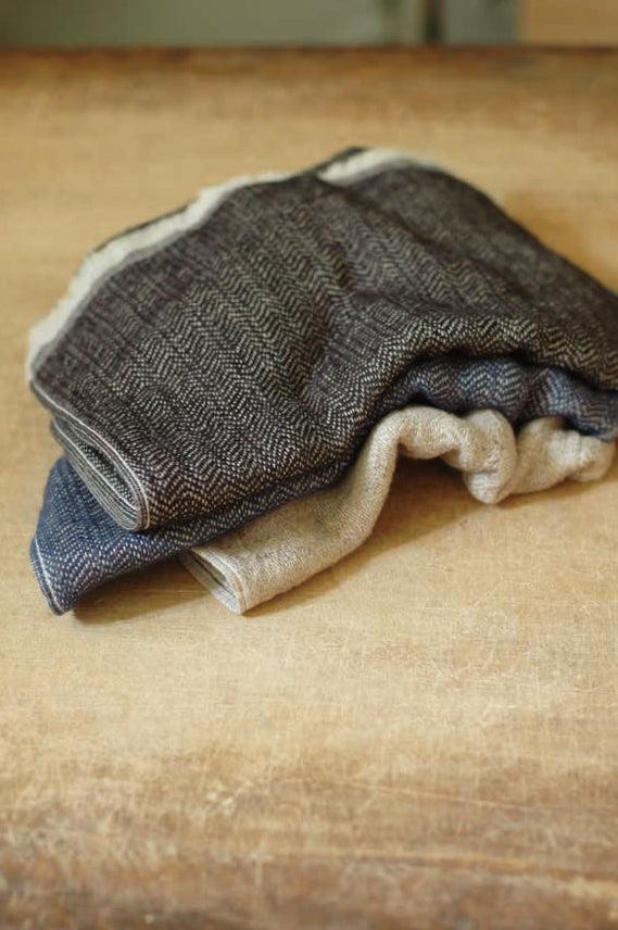 Anonymous Ism Herringbone Weave Gauze Towel Homewear-Classy Indigo