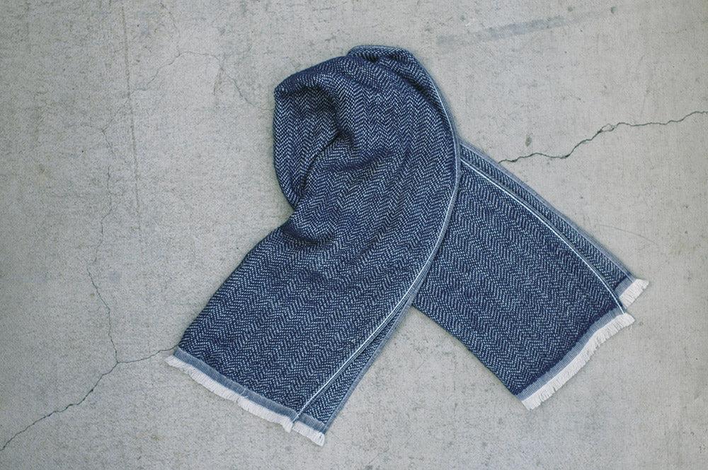 Anonymous Ism Herringbone Weave Gauze Towel Homewear-Classy Indigo