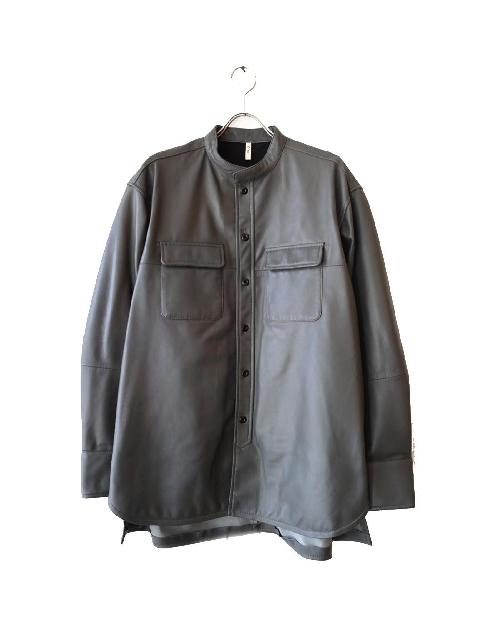 anonymous ism “JAMES” CLASSIC BAND COLLAR SHIRT CCU Grey