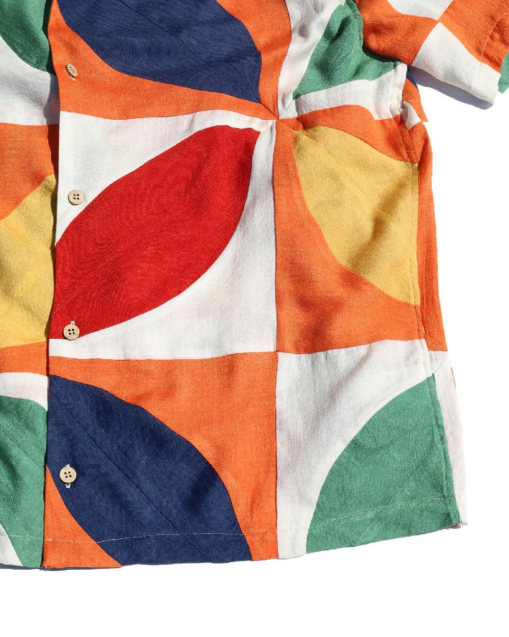 Anonymous Ism Kaleidoscope Patched Work Shirt KHOKI Orange