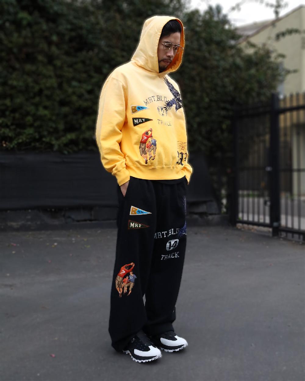 Anonymous Ism KHOKI - Multi Embroidery Sweat Trouser KHOKI Black