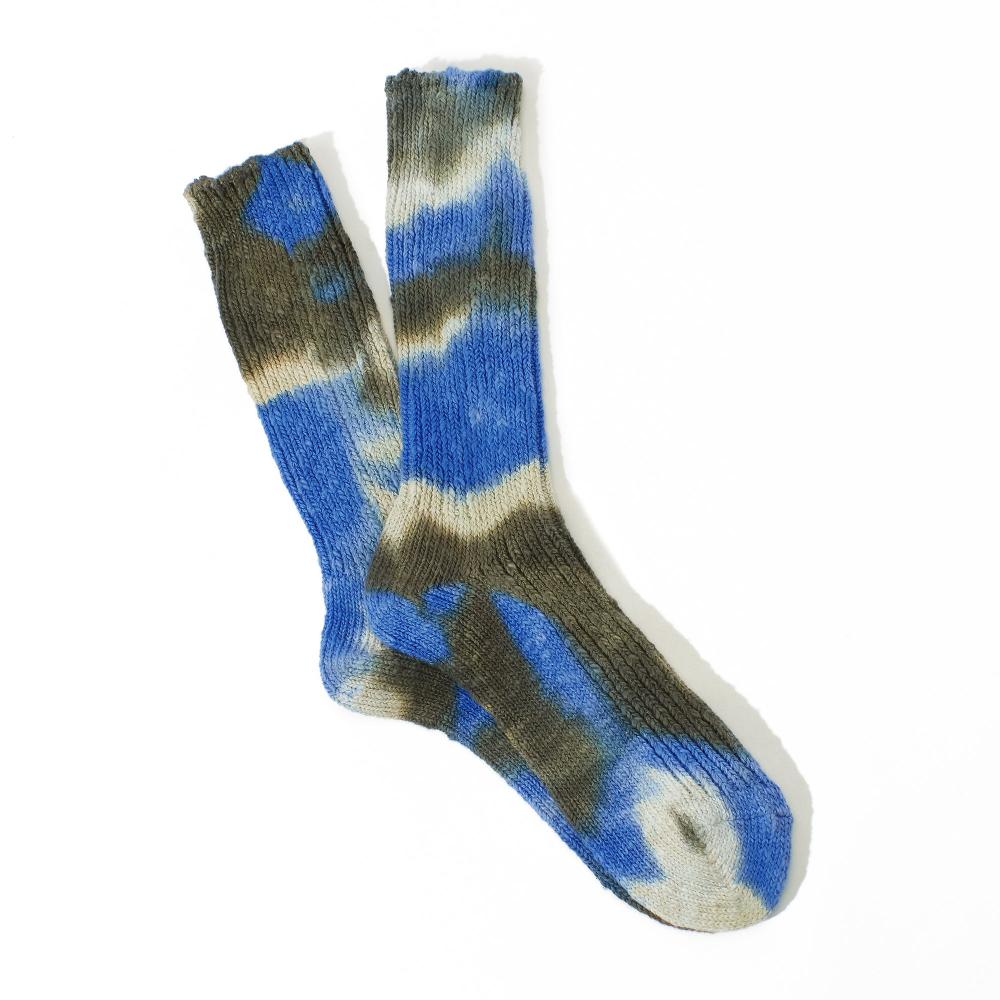 Anonymous Ism L/G Organic Cotton Dyed Crew Socks Orange