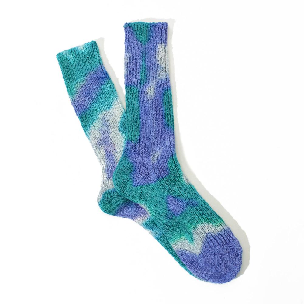 Anonymous Ism L/G Organic Cotton Dyed Crew Socks Orange