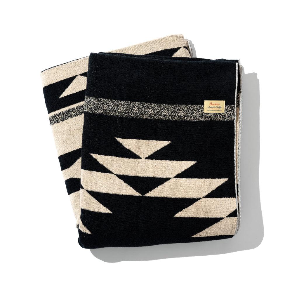 Anonymous Ism Large - Native Motif Cotton Pile Blanket - Black Home-Basshu