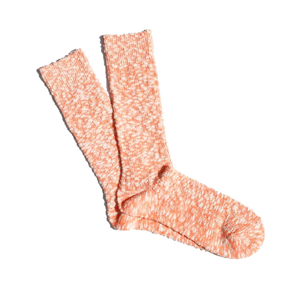 anonymous ism Light weight Slub Crew Socks Neon-Orange