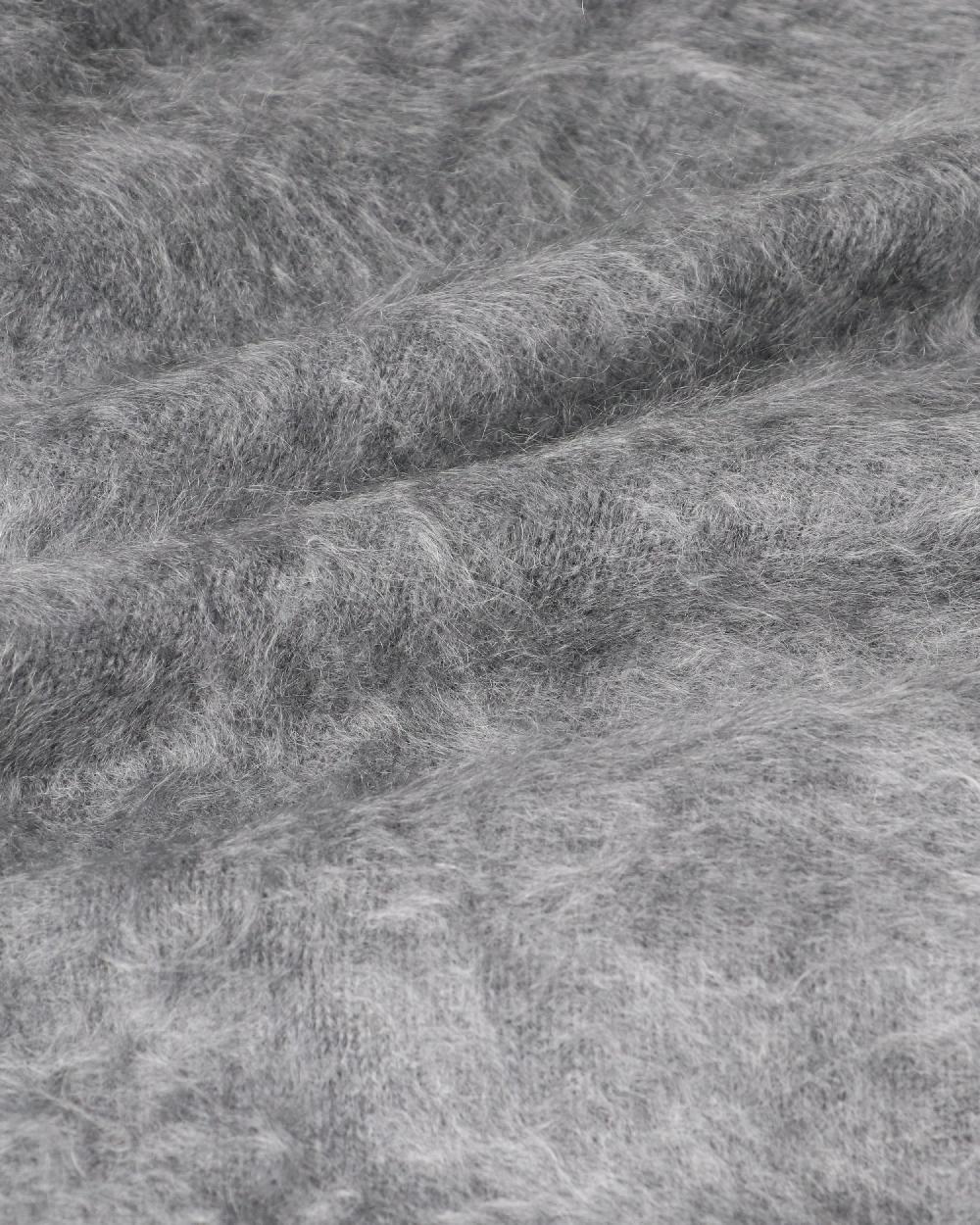 Anonymous Ism Long Hair Cashmere Cardigan BODHI Silver Gray