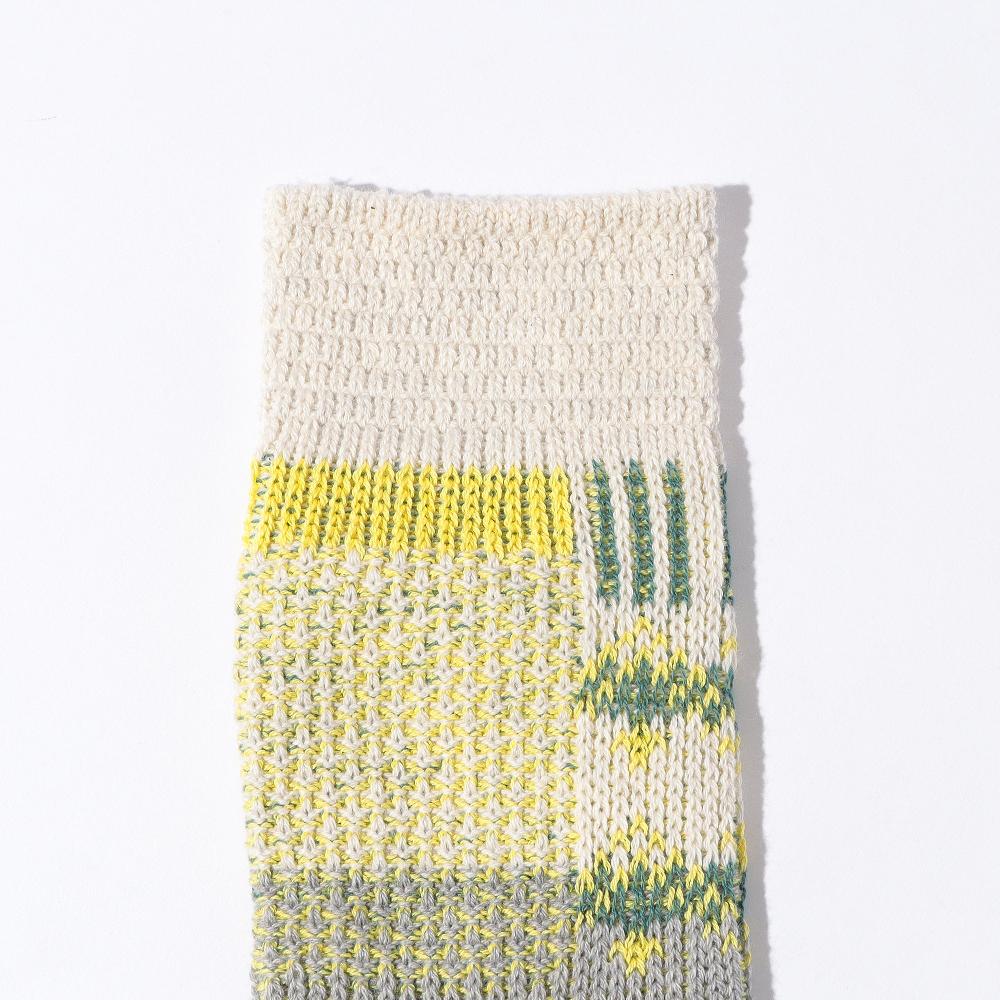 Anonymous Ism Multi Links JQ Pattern Crew Socks Off White