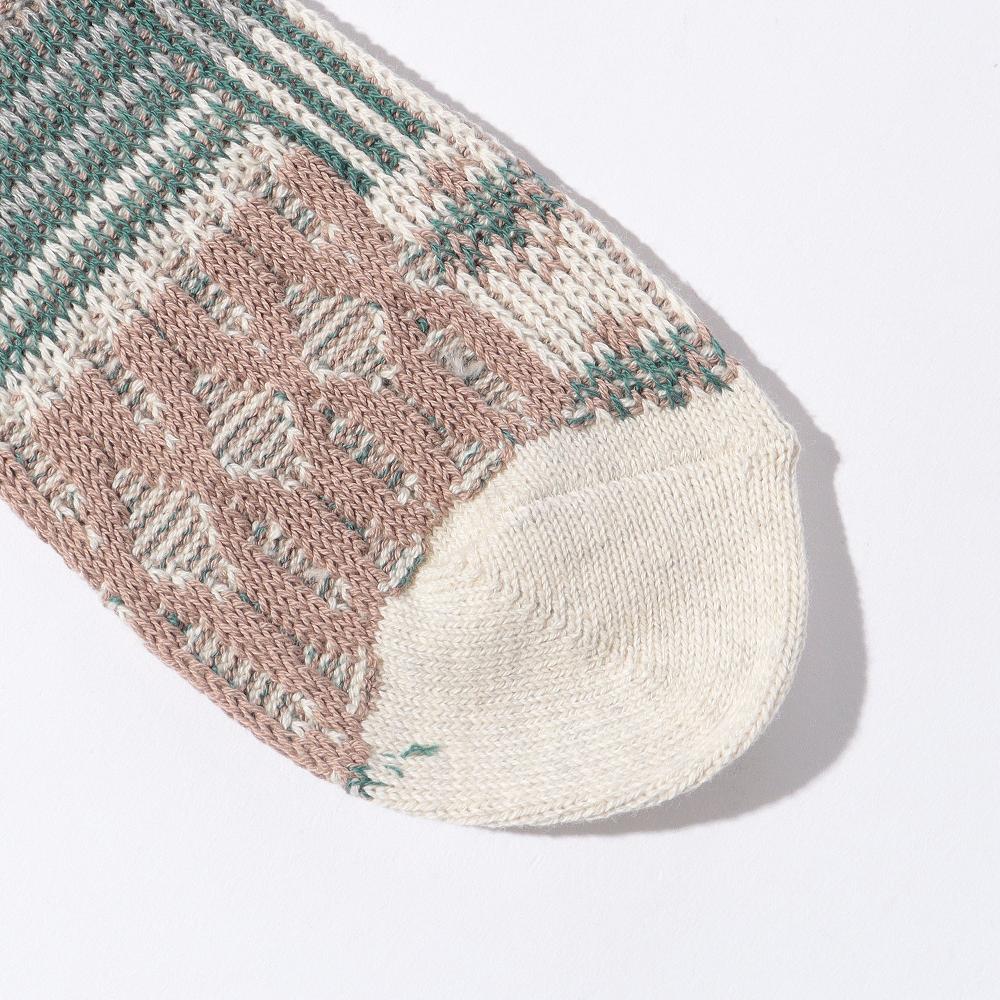 Anonymous Ism Multi Links JQ Pattern Crew Socks Off White