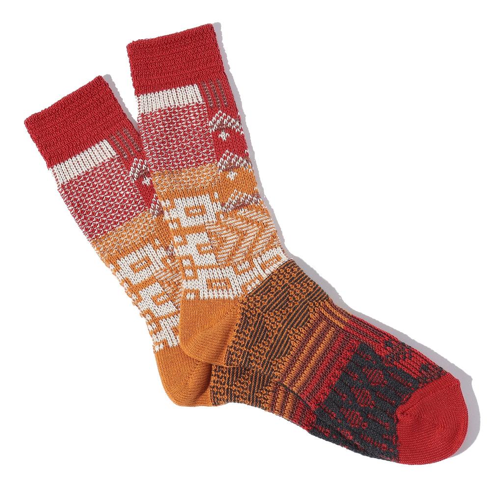 anonymous ism Multi Links JQ Pattern Crew Socks Red
