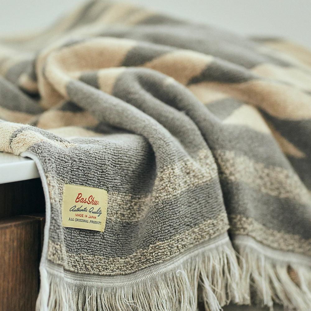 Anonymous Ism Native Motif Cotton Pile Blanket - Beige Home-Basshu