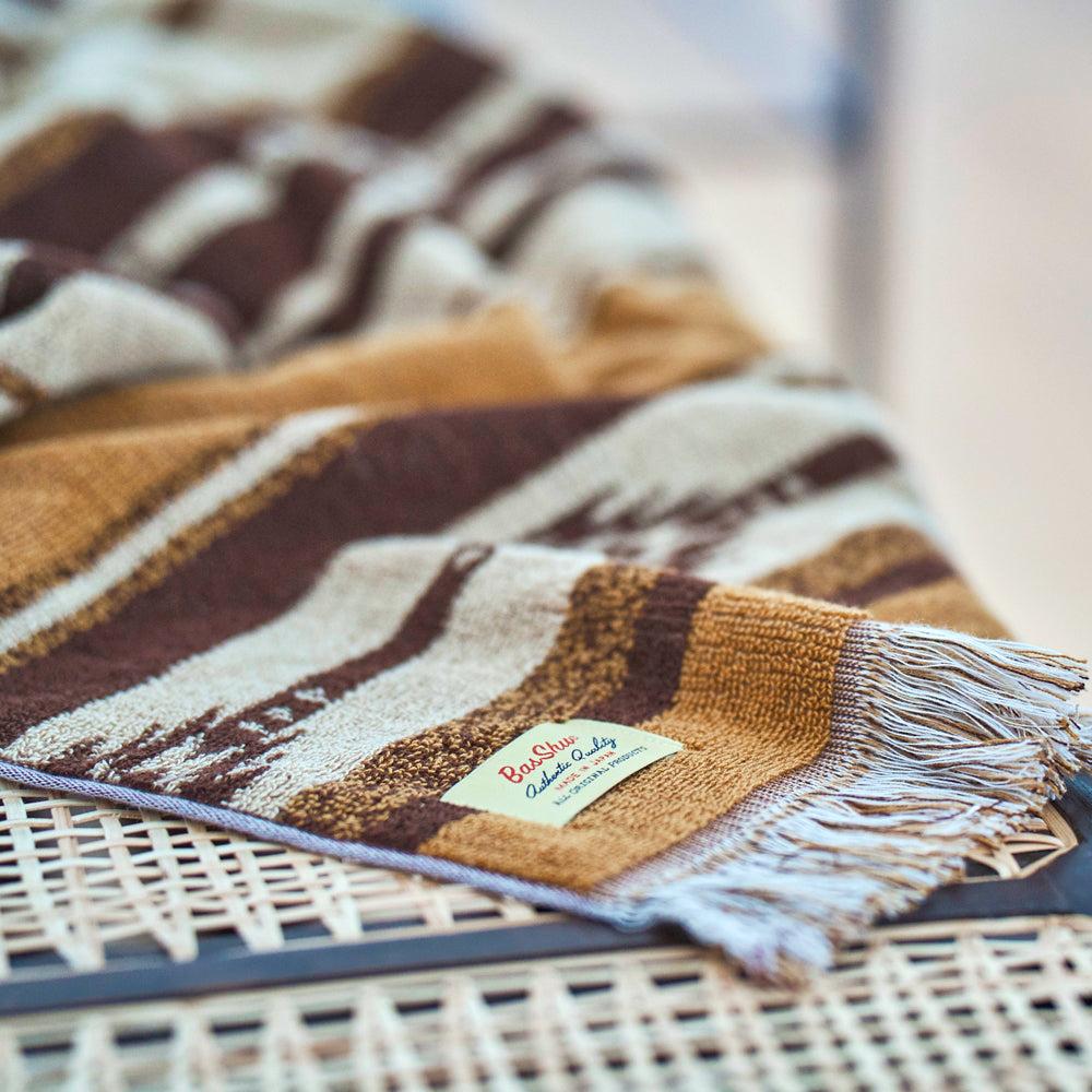 Anonymous Ism Native Motif Cotton Pile Blanket - Brown Home-Basshu