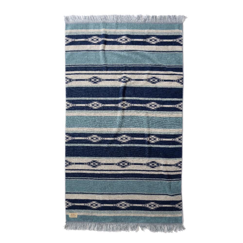 Anonymous Ism Native Stripe Cotton Pile Blanket - Blue Home-Basshu