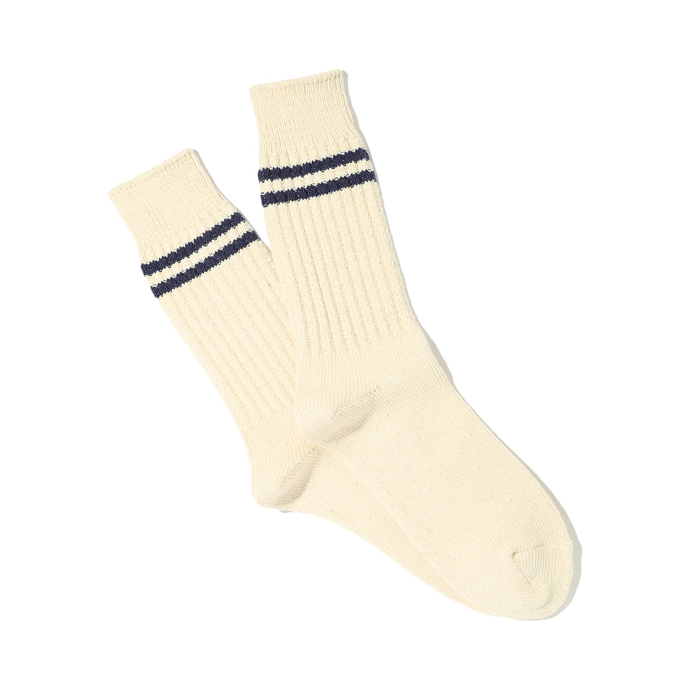 anonymous ism OC 2 Stripes Pique Knit Socks Socks Navy