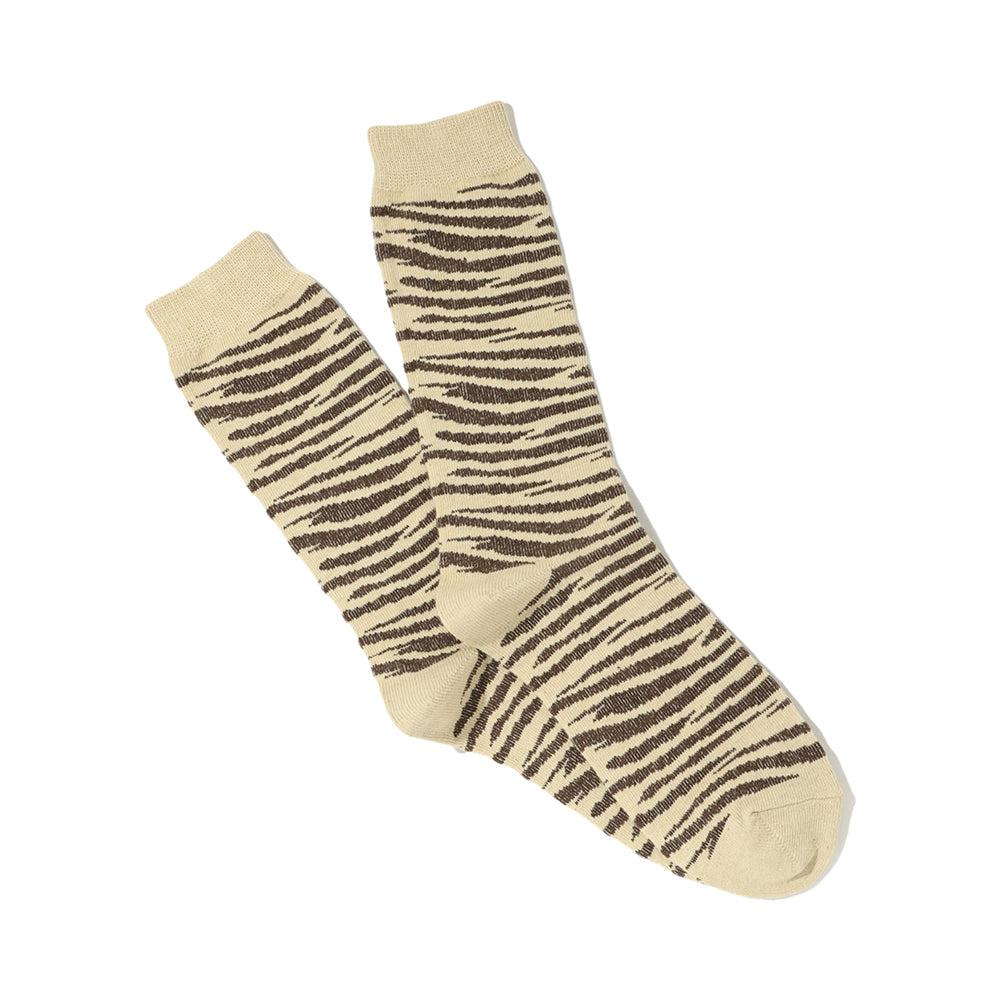 anonymous ism OC Animal pattern socks Socks Beige-Zebra