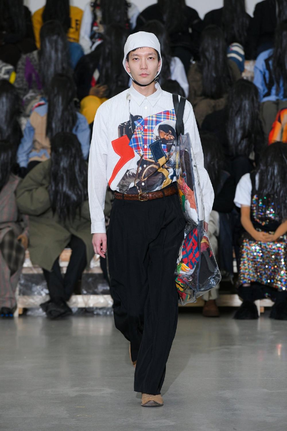 Anonymous Ism Patched Work And Printed Shirt KHOKI White