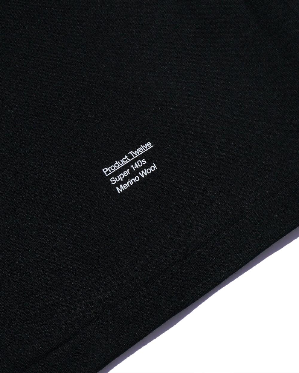 Anonymous Ism PT Super 140s Merino Wool T-shirt P12 Black