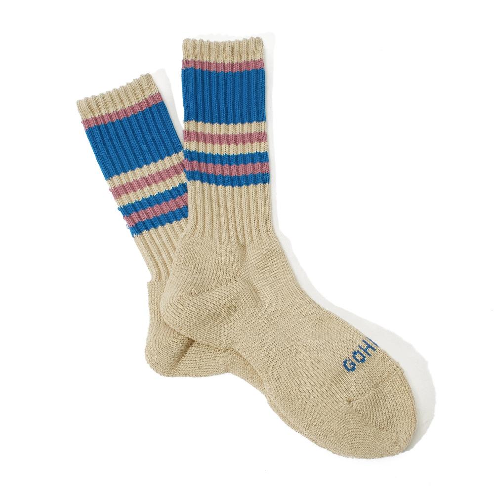 anonymous ism Random Stripes Hemp Sports Socks Socks Blue