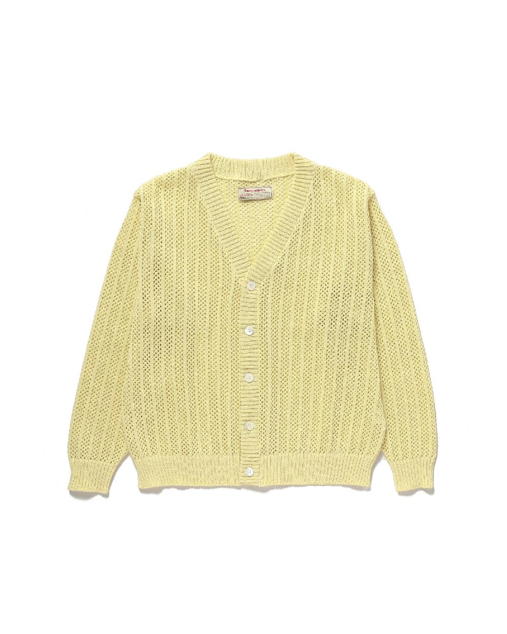 anonymous ism See Through Cardigan Anonymous Ism Apparel Yellow