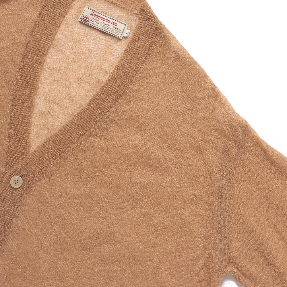 Anonymous Ism Sheer Mohair Cardigan Anonymous Ism Apparel Beige