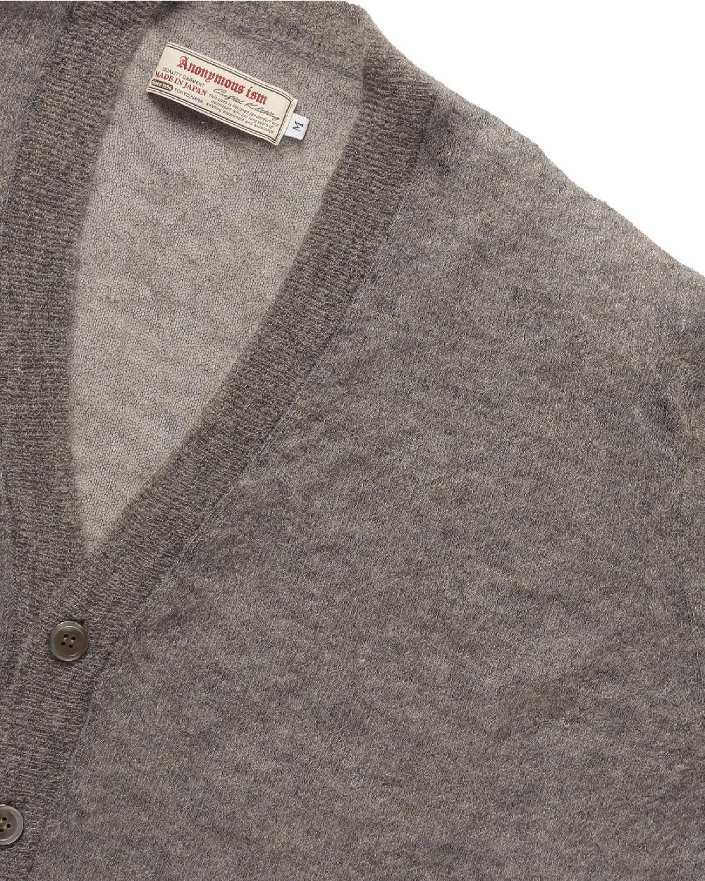 Anonymous Ism Sheer Mohair Cardigan Anonymous Ism Apparel Chrcoal