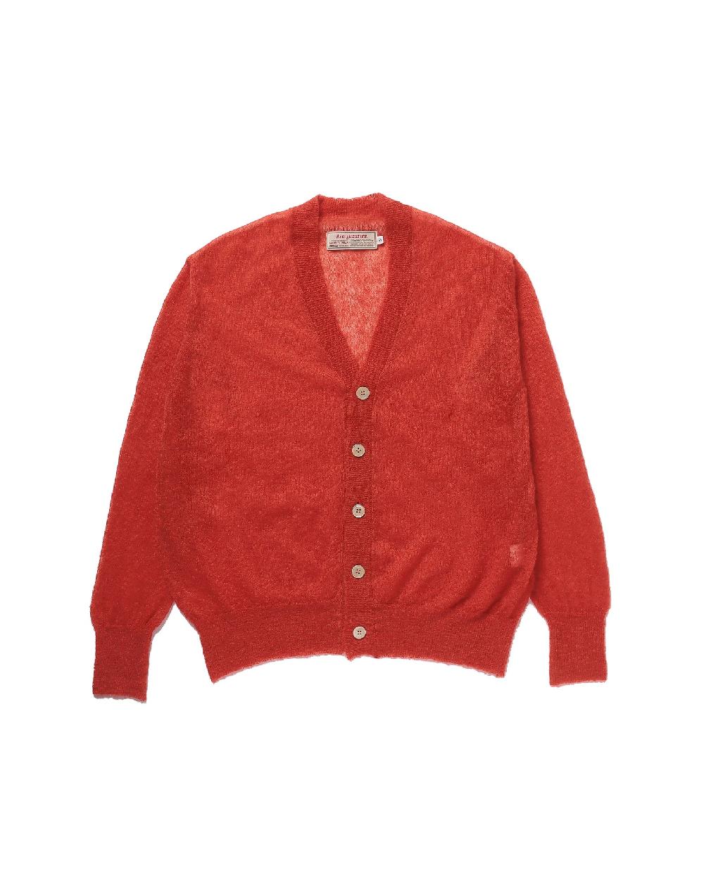 anonymous ism Sheer Mohair Cardigan Anonymous Ism Apparel Red