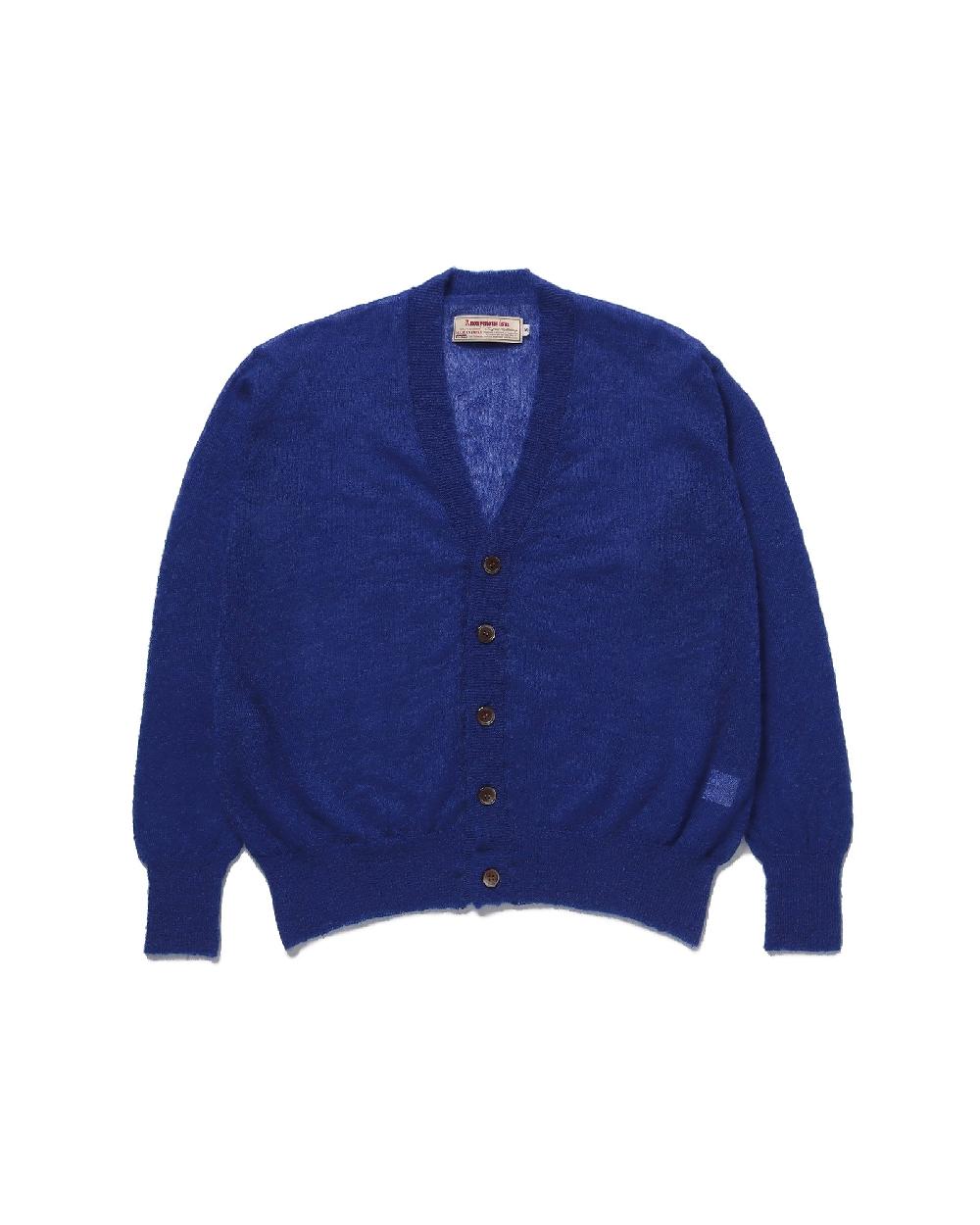 anonymous ism Sheer Mohair Cardigan Anonymous Ism Apparel Royal Blue