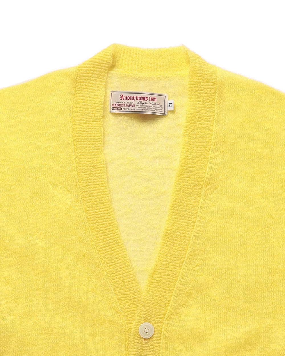 Anonymous Ism Sheer Mohair Cardigan Anonymous Ism Apparel Yellow