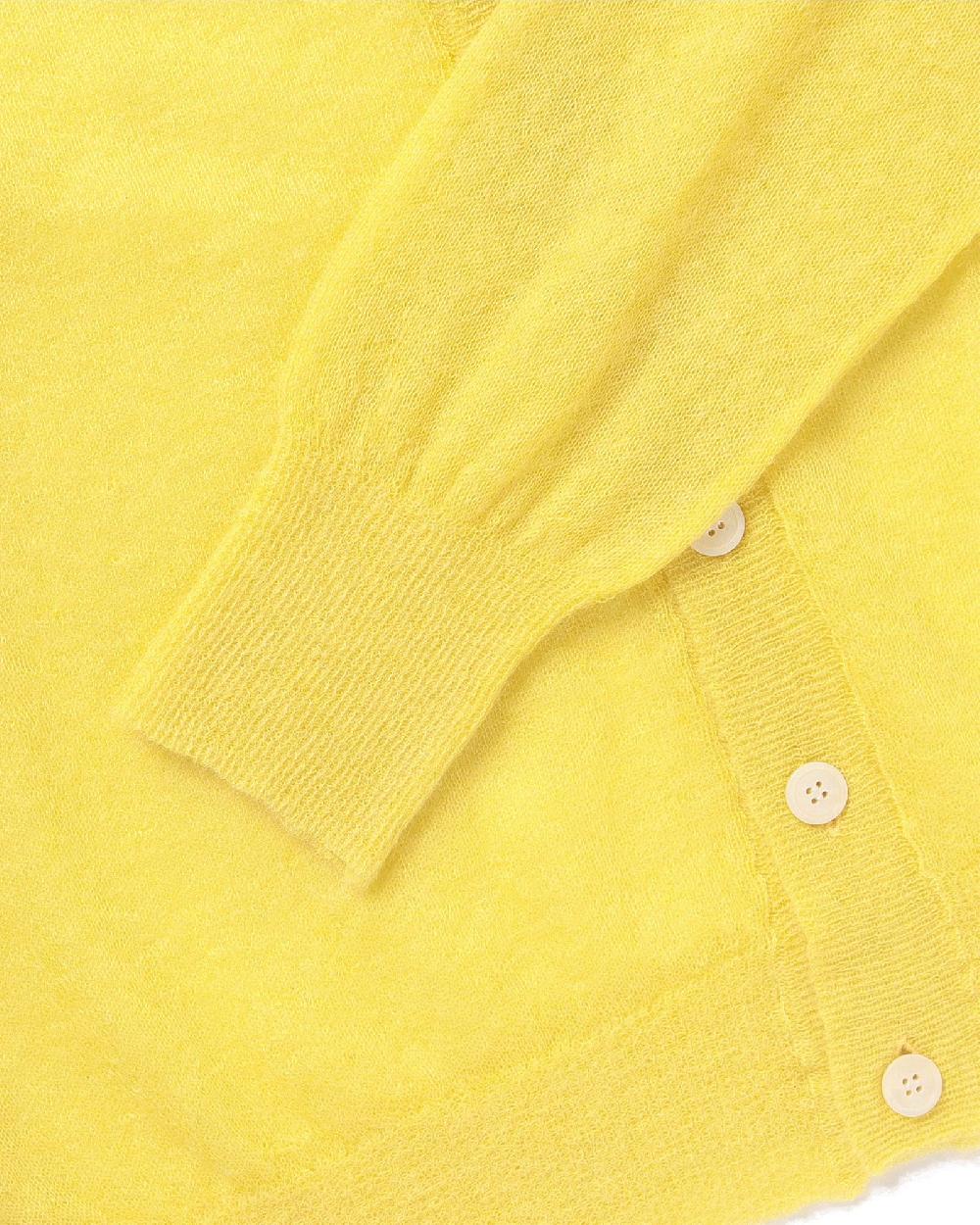 Anonymous Ism Sheer Mohair Cardigan Anonymous Ism Apparel Yellow