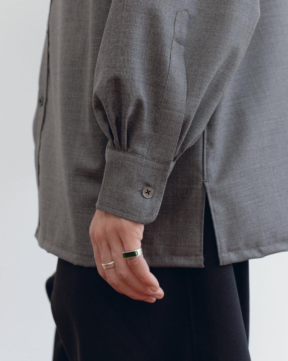 Anonymous Ism Signature Shirt - Super100's Wool - Grey Anonymous Ism Apparel