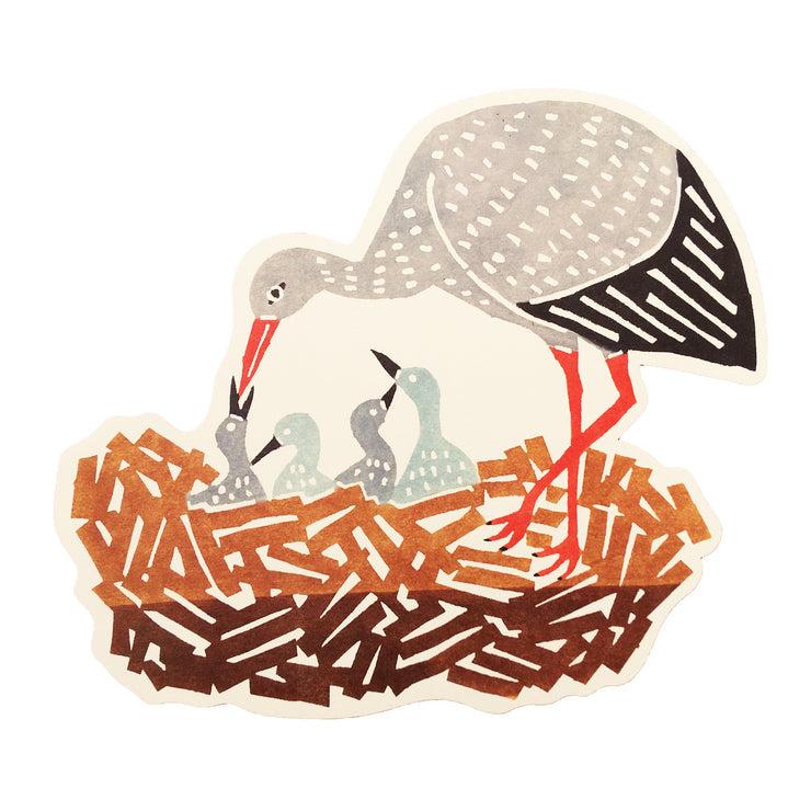 anonymous ism Stork - die cut postcard Homewear-Katakata stork