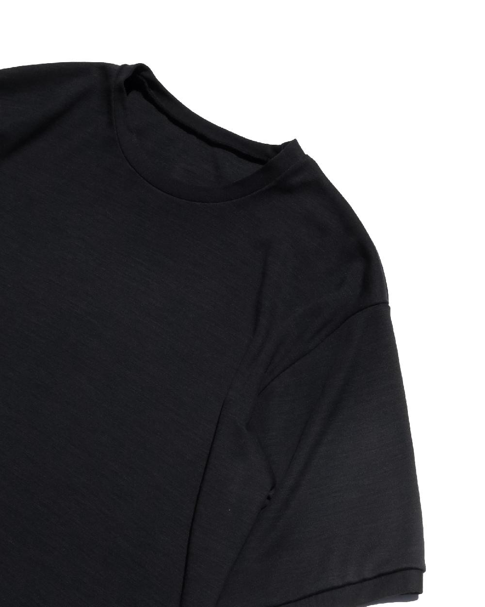 Anonymous Ism Super 120's Wool Smooth S/S Shirt Mittan Black