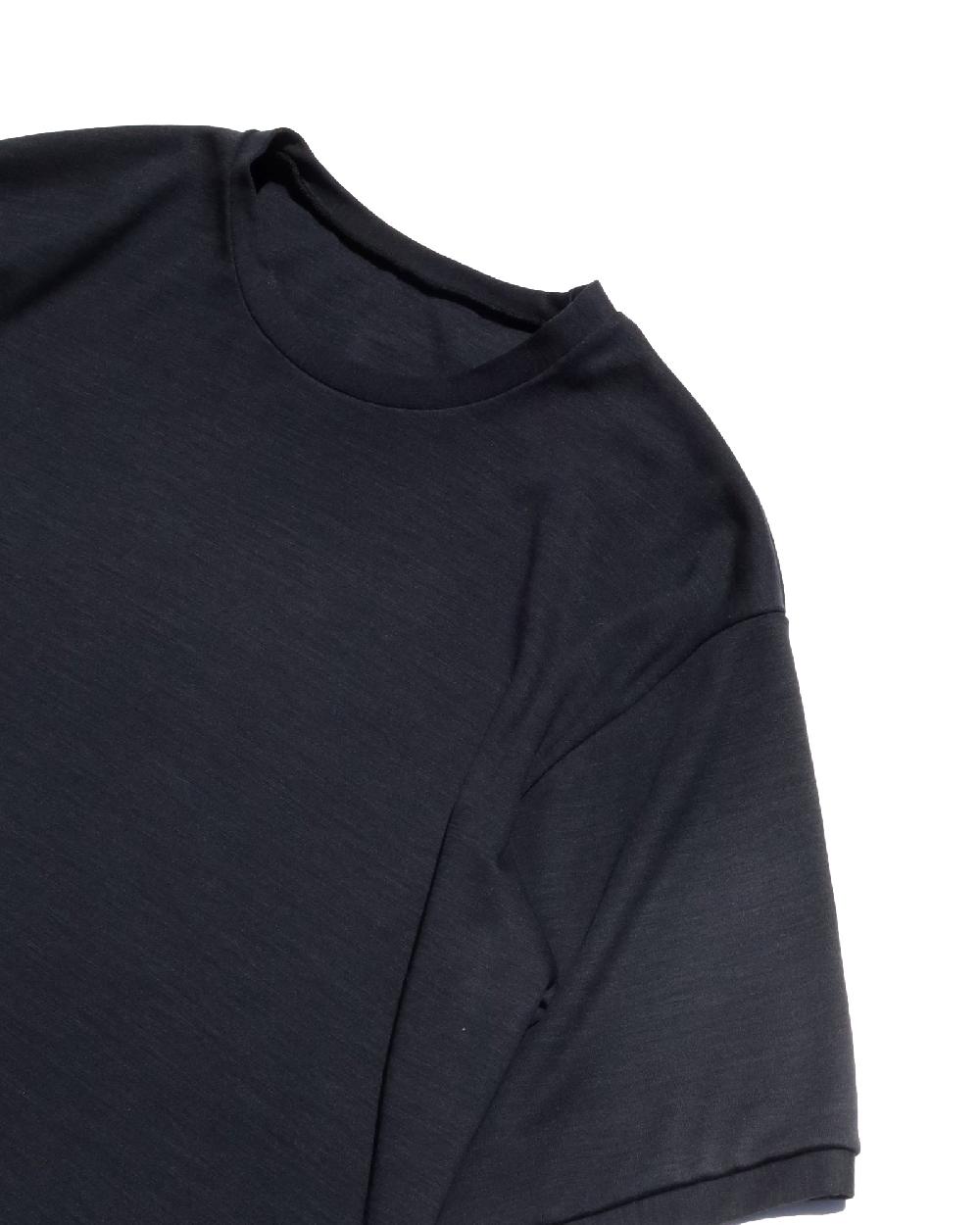 Anonymous Ism Super 120's Wool Smooth S/S Shirt Mittan Navy