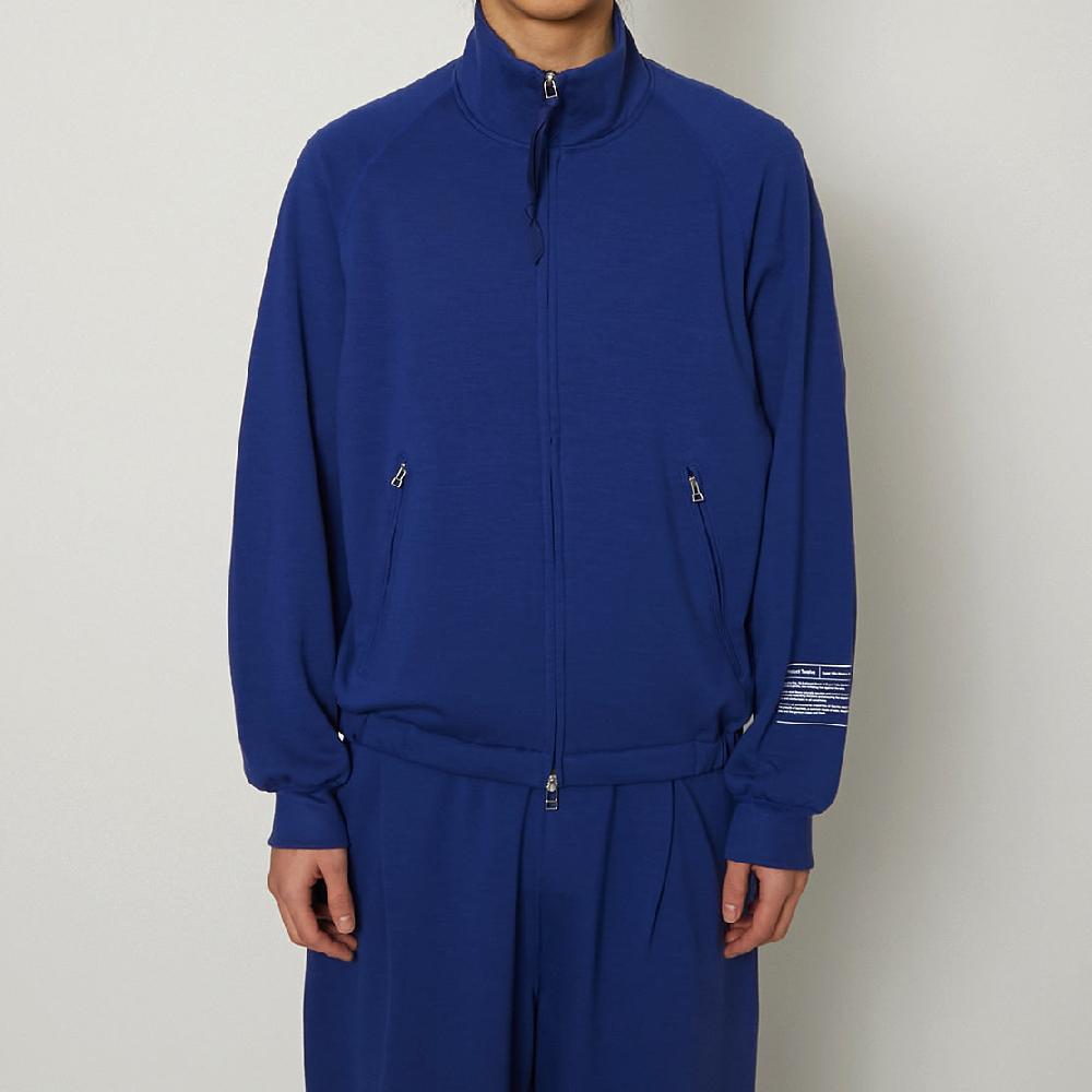 Anonymous Ism Super 140s Merino Wool Zip Up Sweat P12 Blue