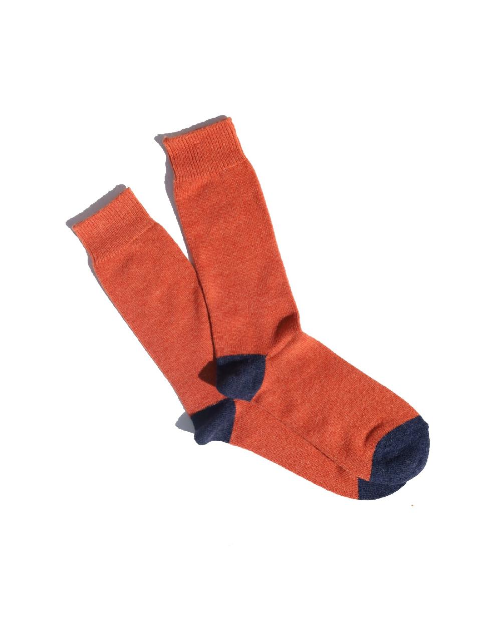 anonymous ism Wool Cashmere 2point crew Socks Orange