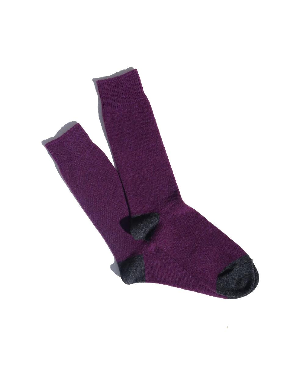 anonymous ism Wool Cashmere 2point crew Socks Purple