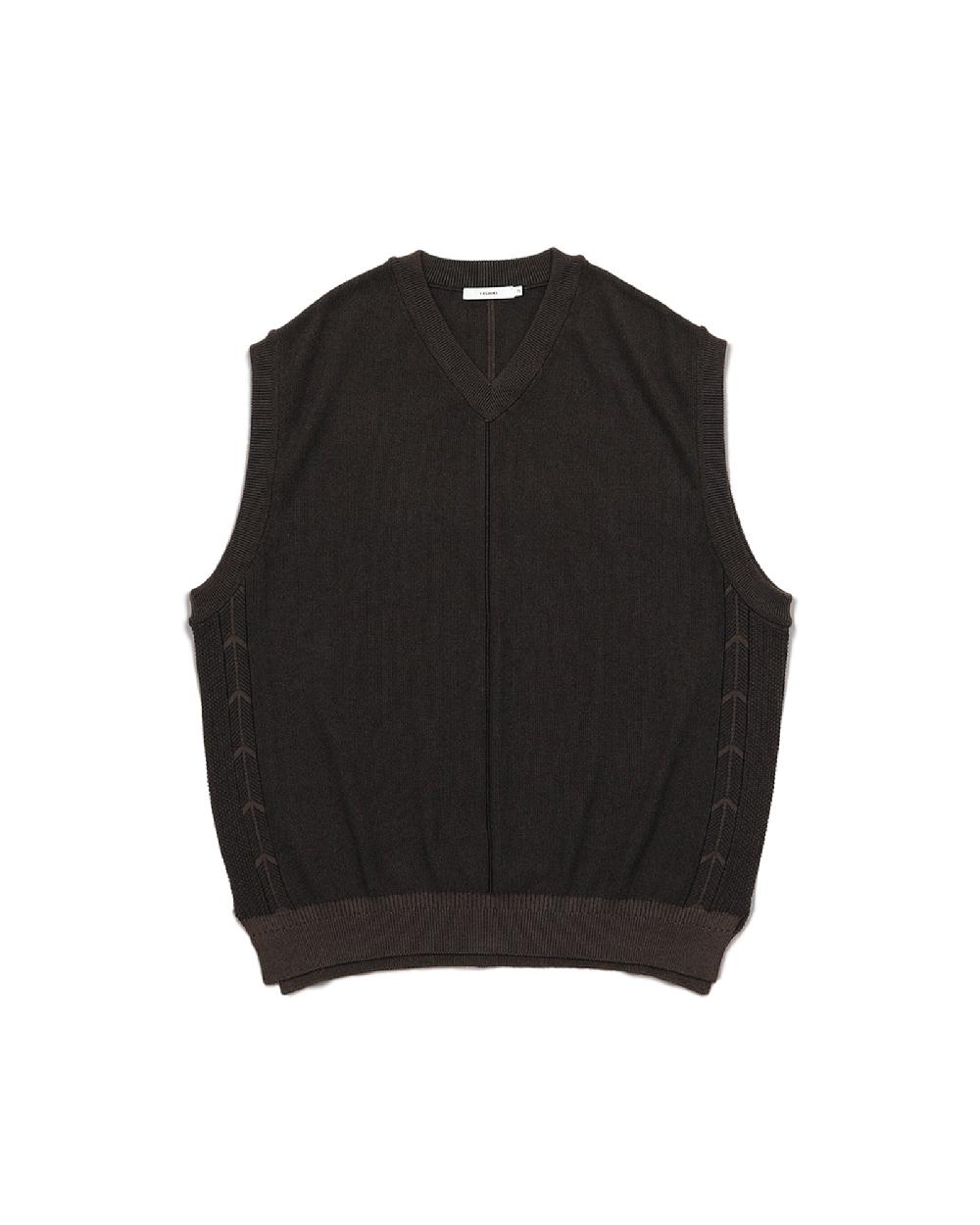 anonymous ism Yozora Knit V-neck Vest YASHIKI Brown
