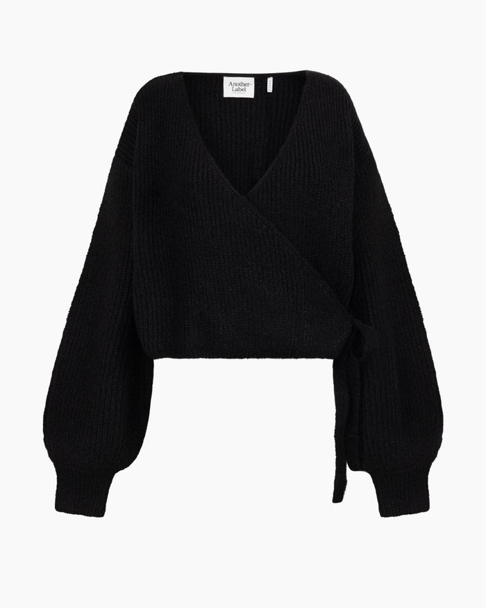 Another Label Abby Knitted Cardigan Black