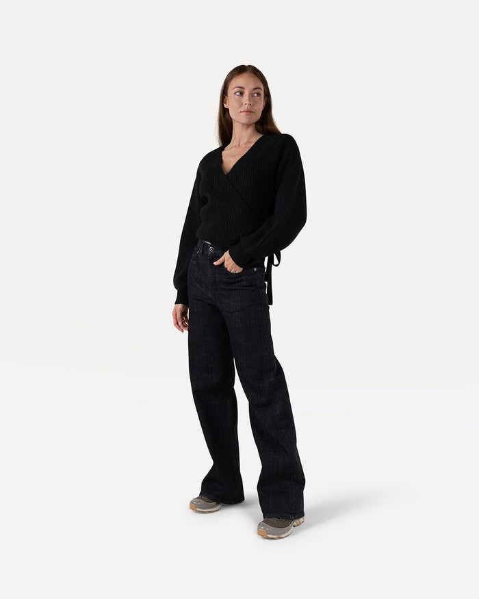 another label Abby knitted cardigan Black