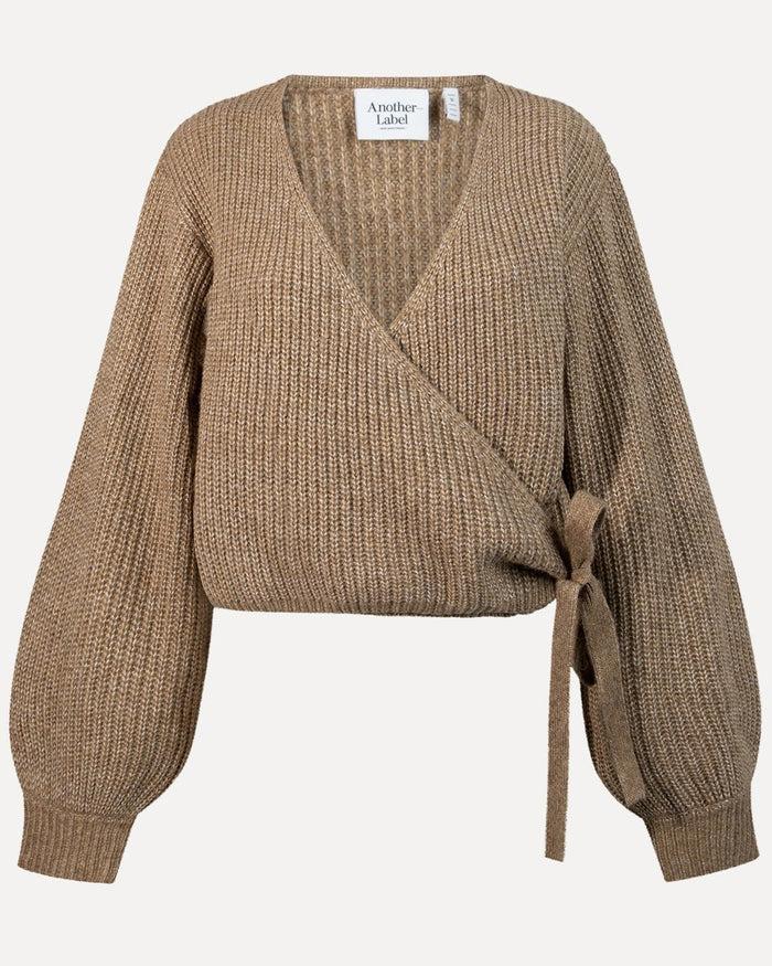 Another Label Abby Knitted Cardigan Kangaroo Melee