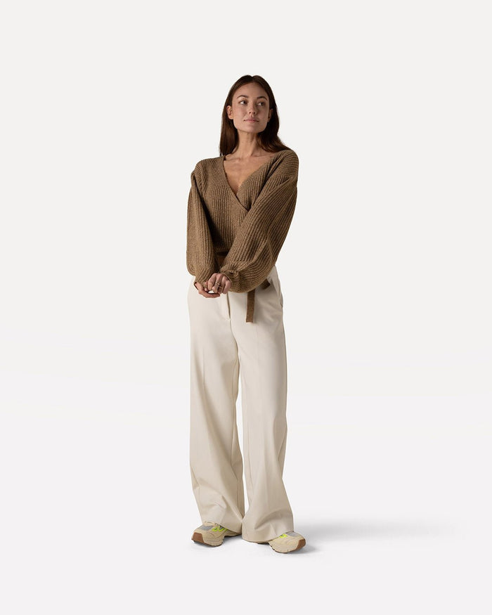 another label Abby Knitted Cardigan Kangaroo melee