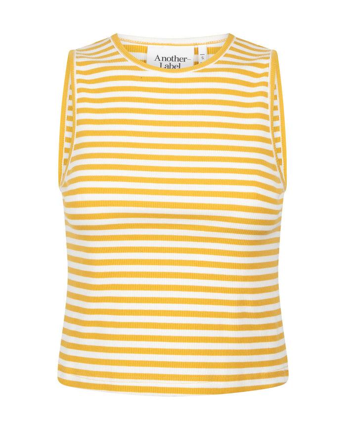 Another Label Abelia Top Bright Gold Stripe
