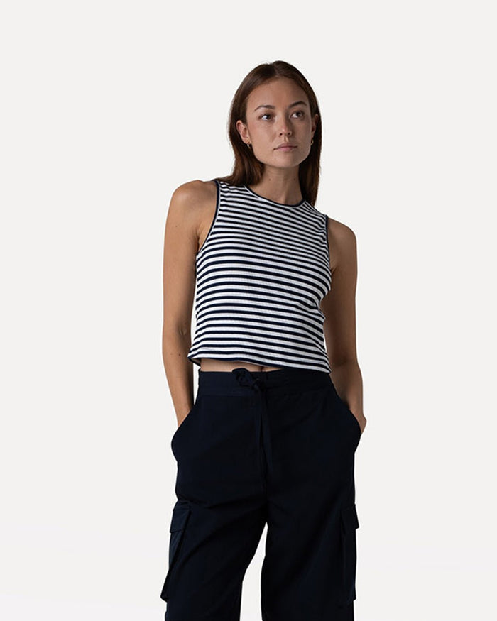 Another Label Abelia Top Bright Gold Stripe