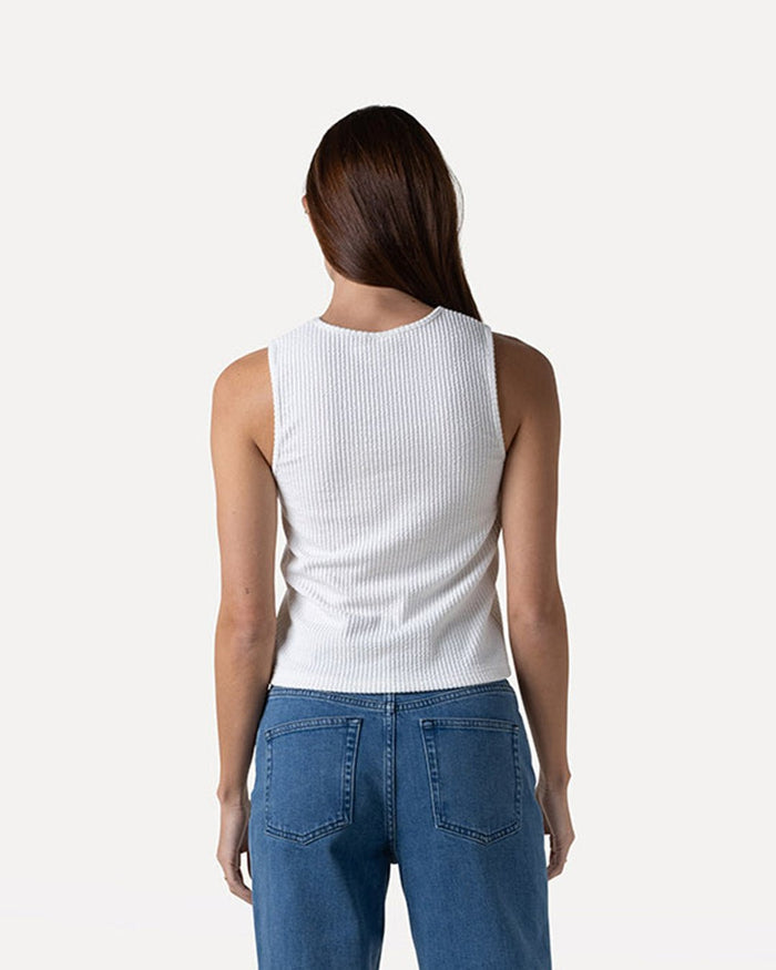 Another Label Abelia Top Off-white